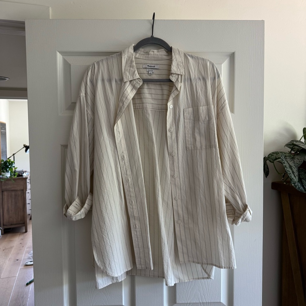 Women’s Cream Striped Shirt